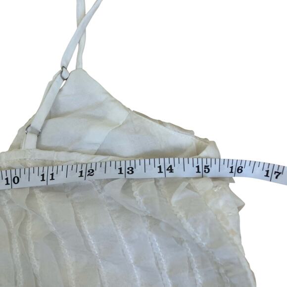 Lisa Say Gah Sz S Ivy Top Vanilla Ruffle Tank Top - Picture 16 of 16